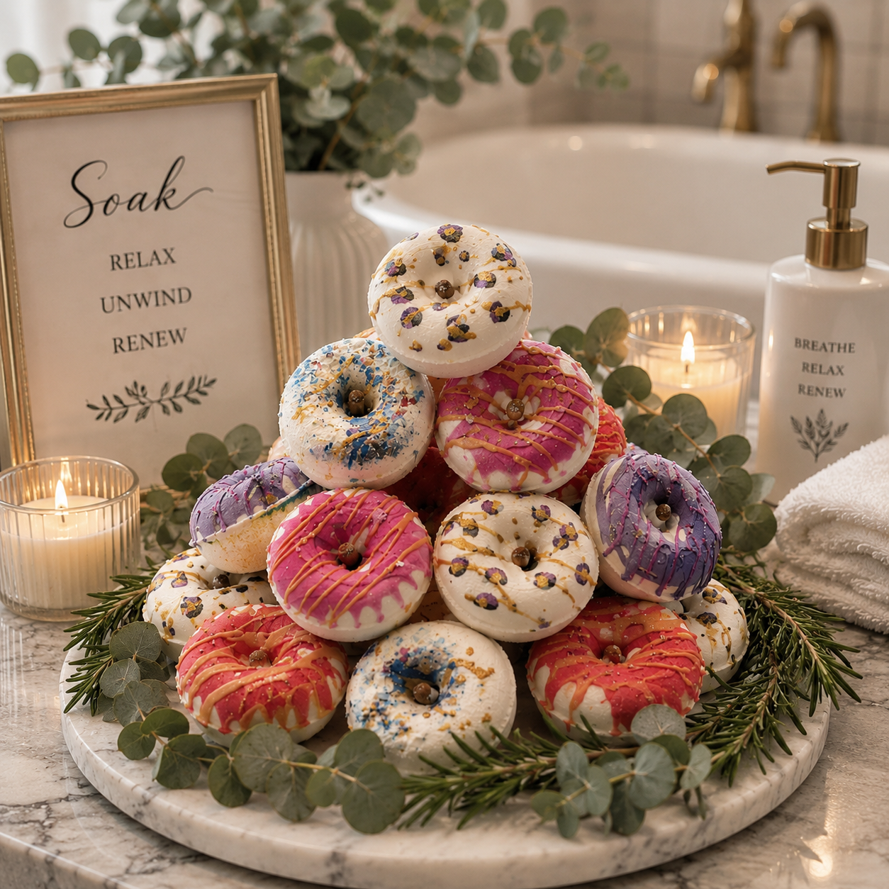 Eucalyptus Scented Donut Bath Bomb