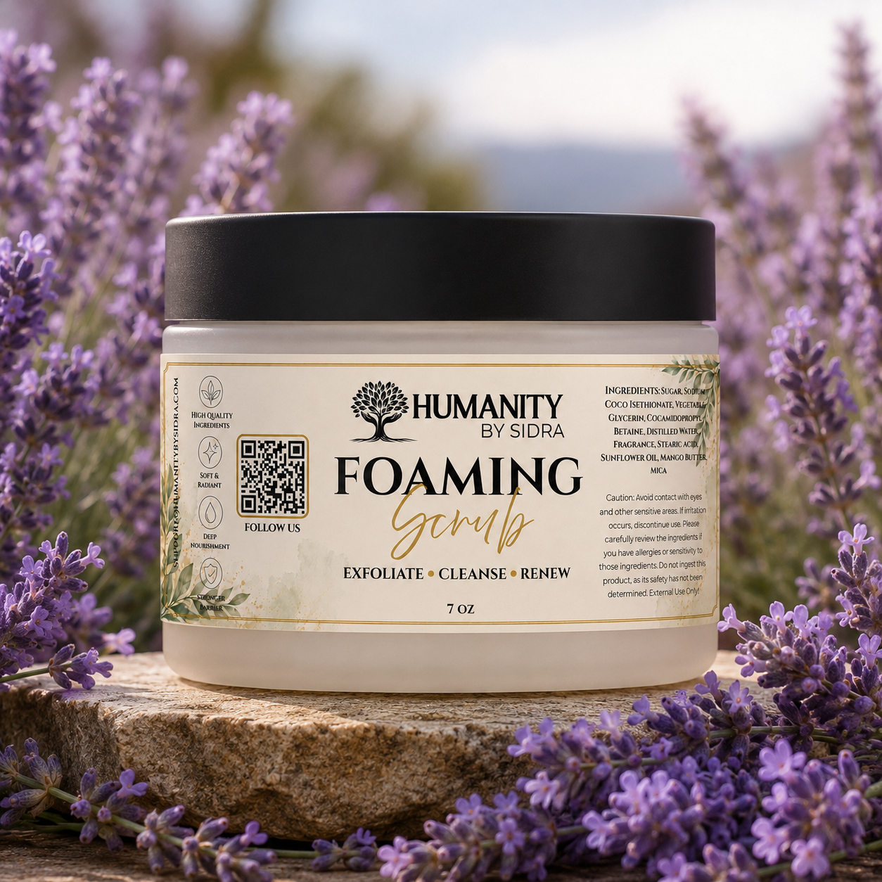 7 oz Foaming Hand and Body Scrub - Lavender