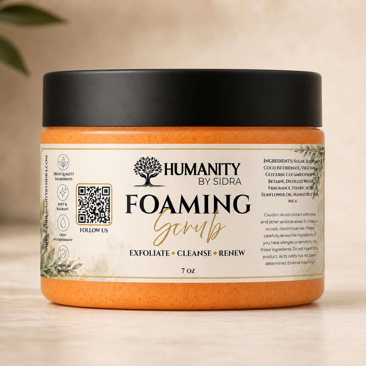 7 oz Foaming Hand and Body Scrub - Peach - Image 3