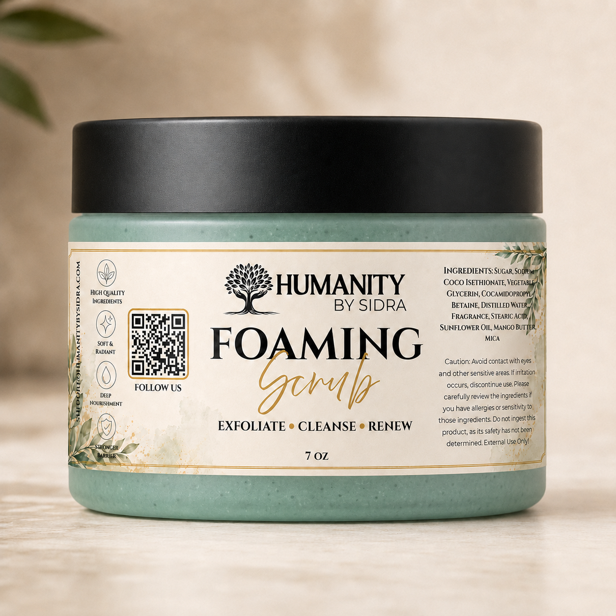 7 oz Foaming Hand and Body Scrub - Cucumber Melon - Image 2