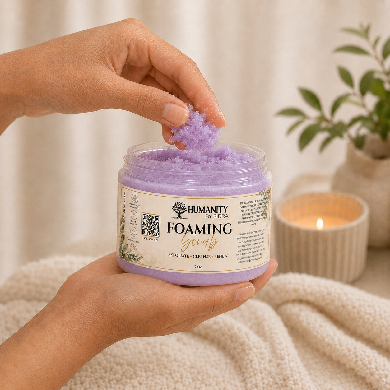 7 oz Foaming Hand and Body Scrub - Lavender - Image 3