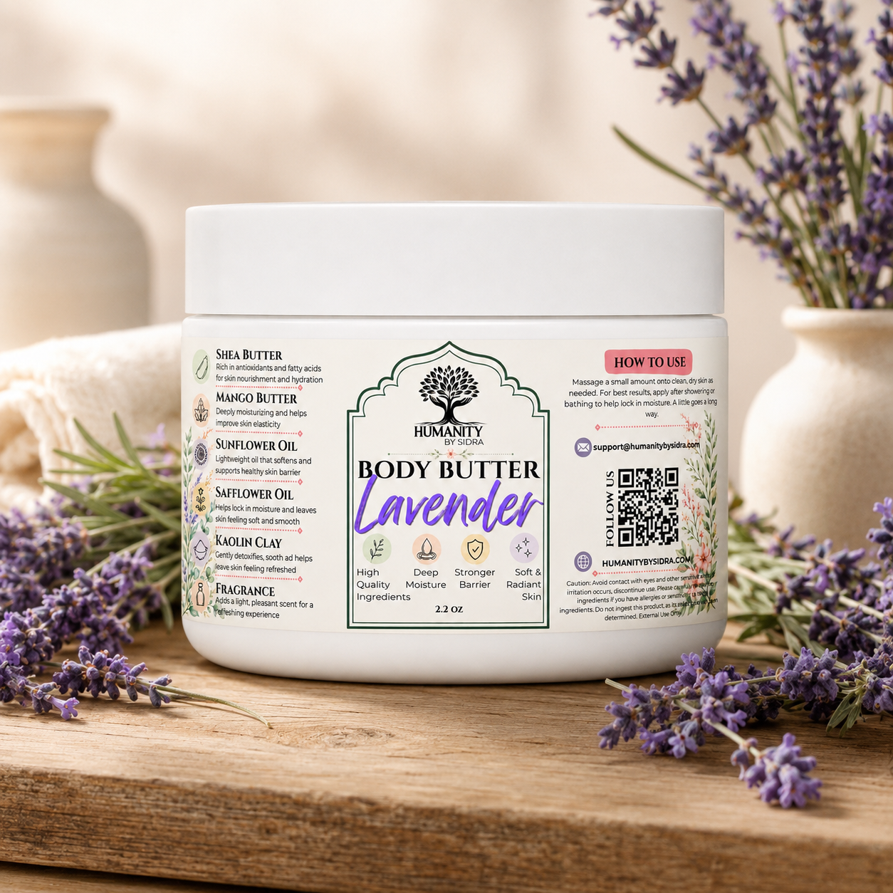 2.2 oz Whipped Body Butter - Lavender