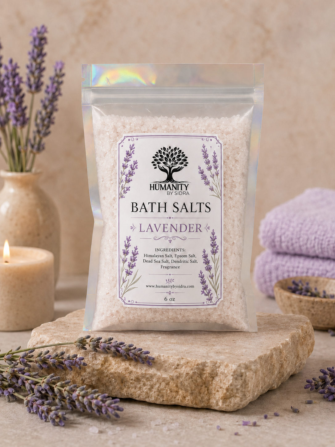 6 oz Bath Salts - Lavender